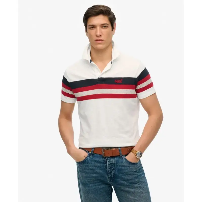 Polo a righe leggero Superdry