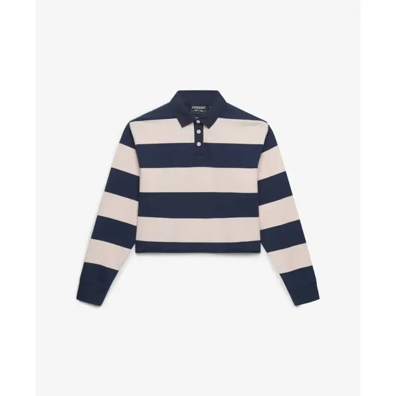 Polo donna a maniche lunghe Superdry Athletic Essentials Stripe