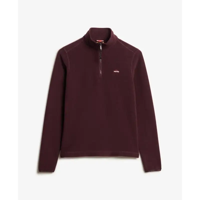 Polo in pile donna mezza zip Superdry