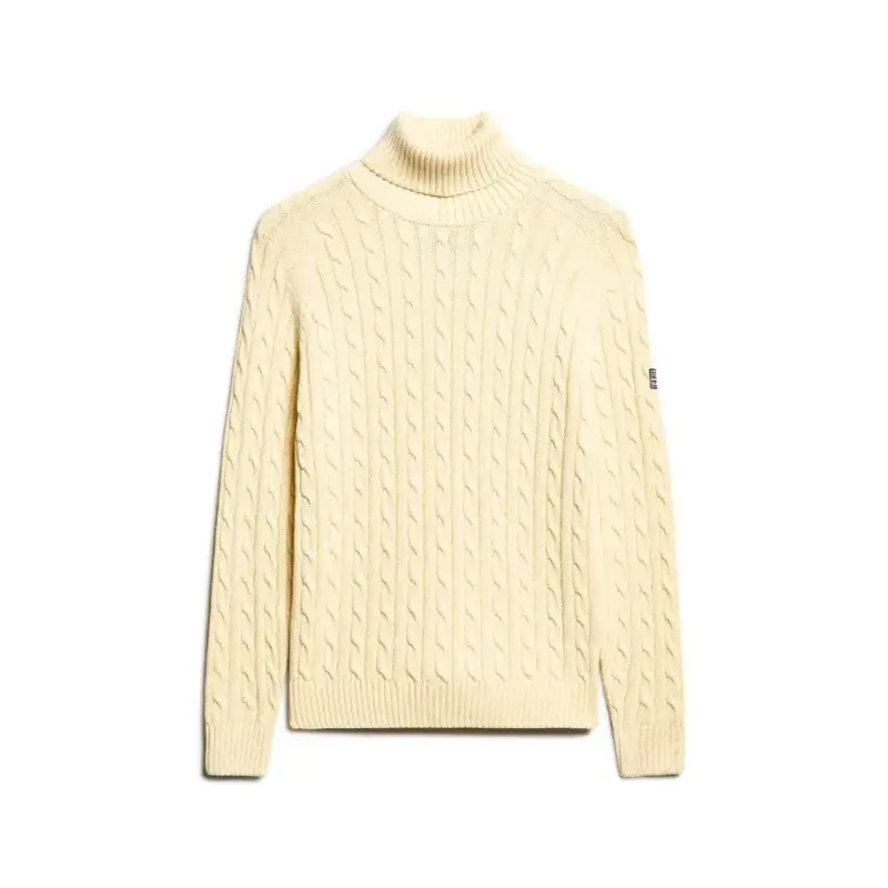 Pull ample torsadé a collo alto donna Superdry