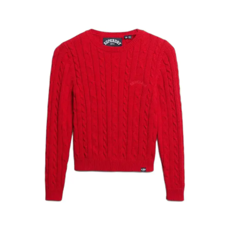 Pullover a torsioni fini essentials col tondo donna Superdry