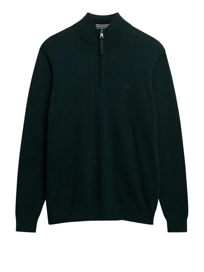 pullover superdry essentials cotton da uomo - verde