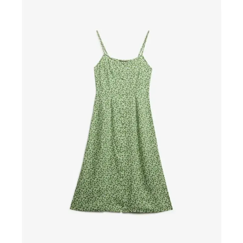 Robe caraco midi boutonnée imprimée donna Superdry