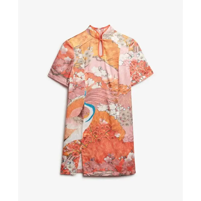 Robe corta in jacquard con colletto mao donna Superdry