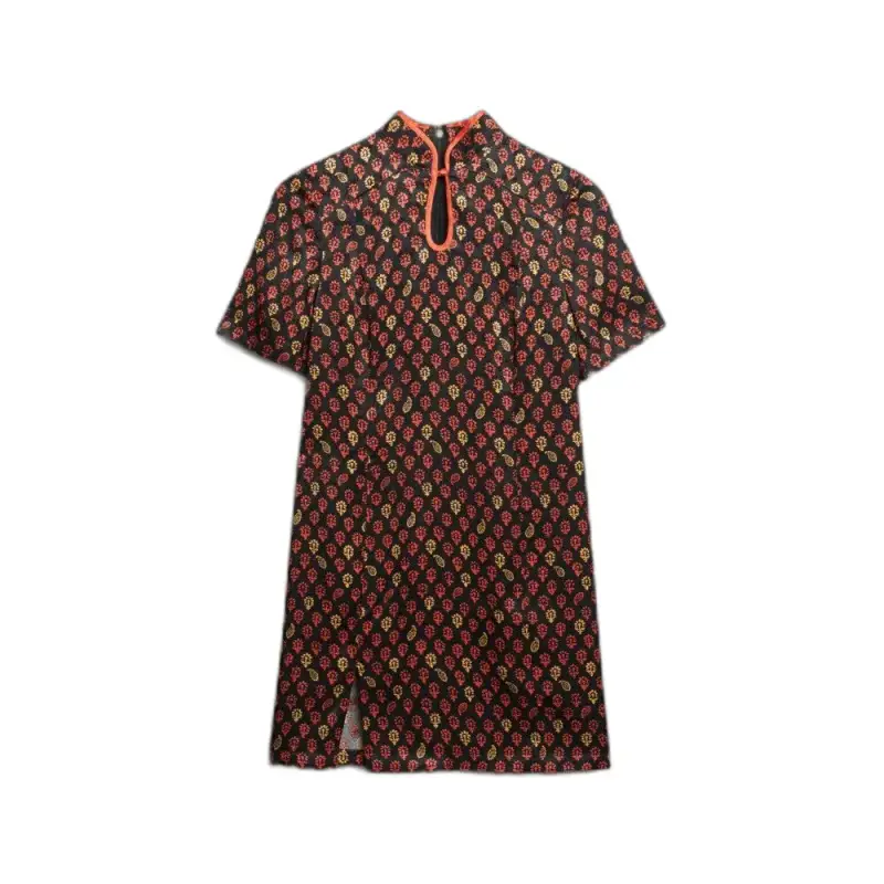 Robe corta in jacquard con colletto mao donna Superdry