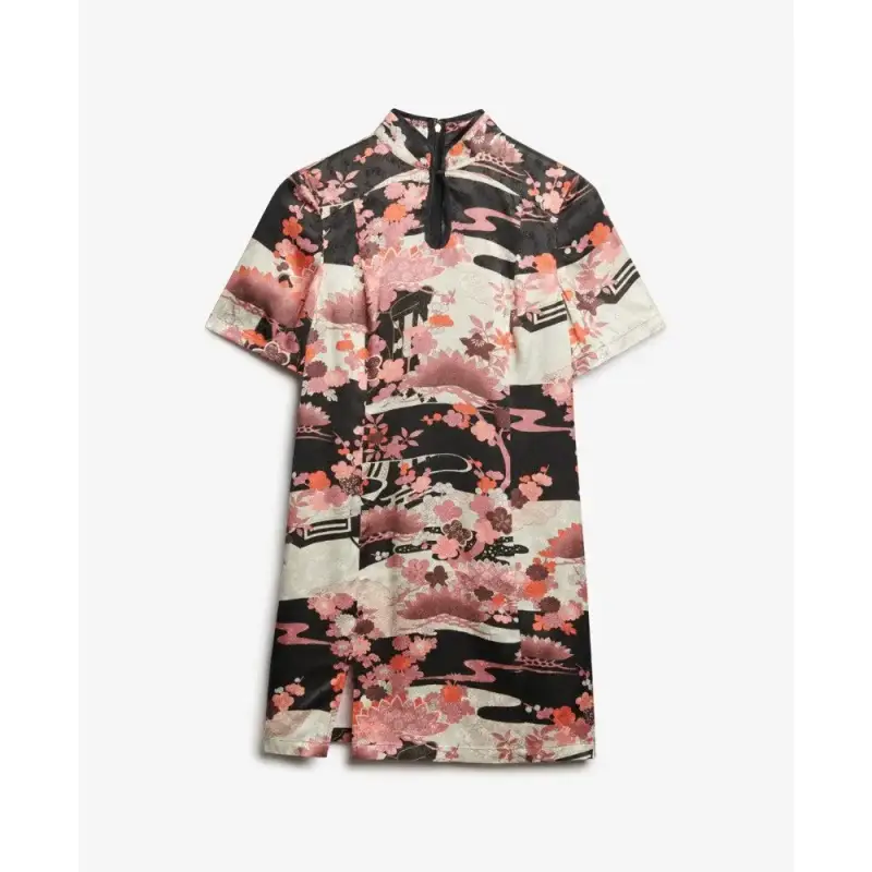 Robe corta in jacquard con colletto mao donna Superdry