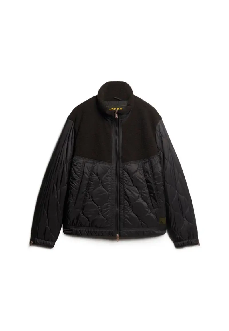 SHERPA QUILTED HYBRID JACKET - S / Nero