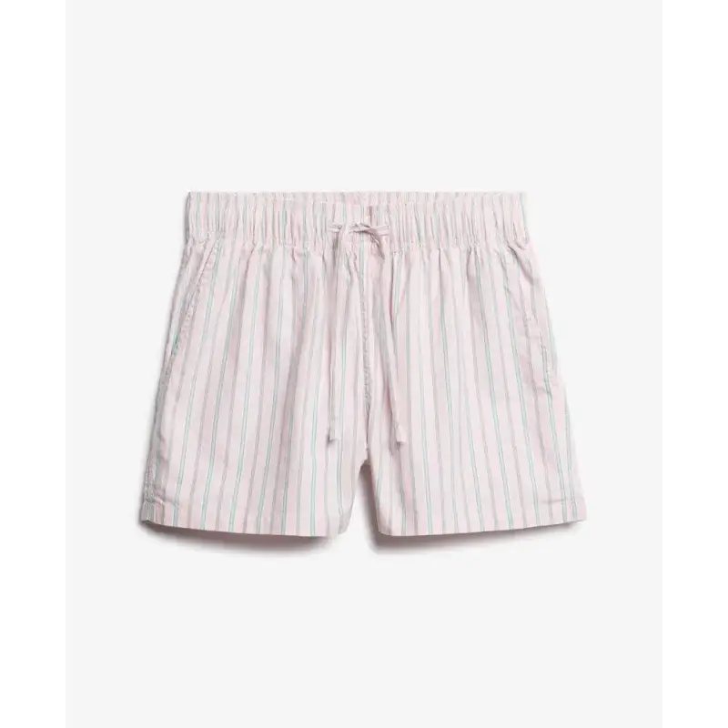 Short elasticizzato a righe in cotone biologico donna Superdry