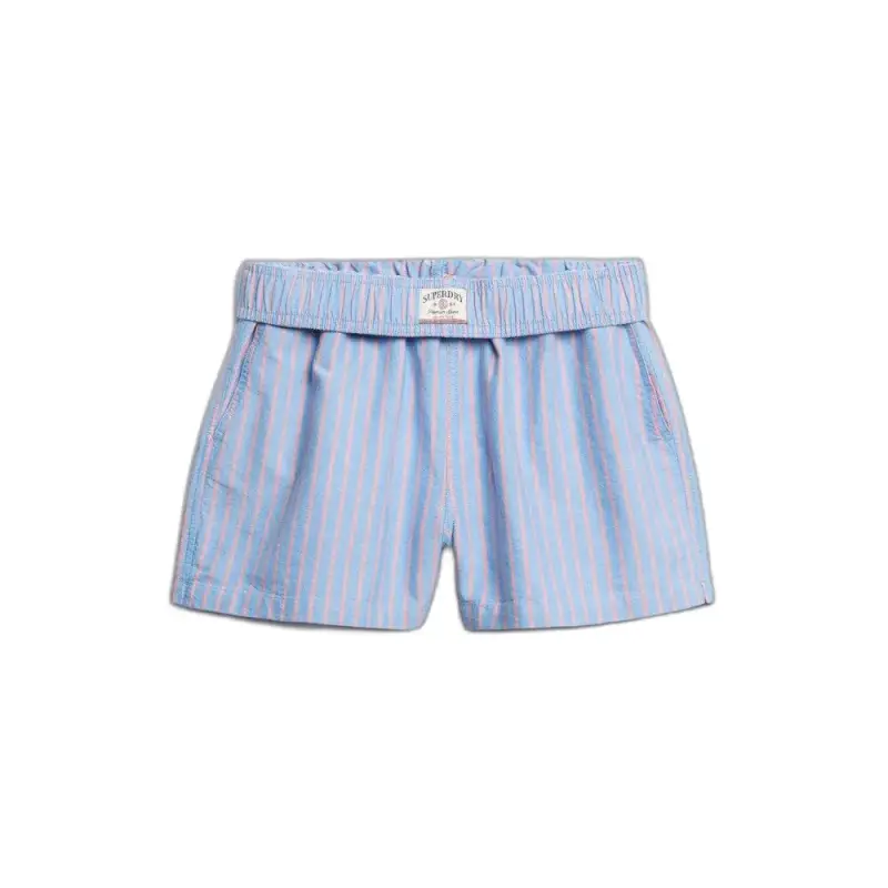 Superdry Short elasticizzato a righe in cotone biologico donna
