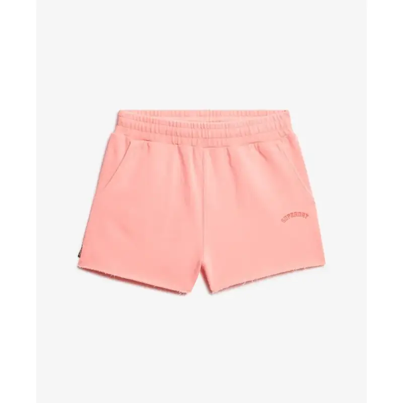 Shorts con logo tinta garzata essenziale donna Superdry