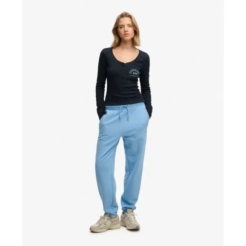 T-shirt a maniche lunghe con bottoni da donna Superdry Athletic