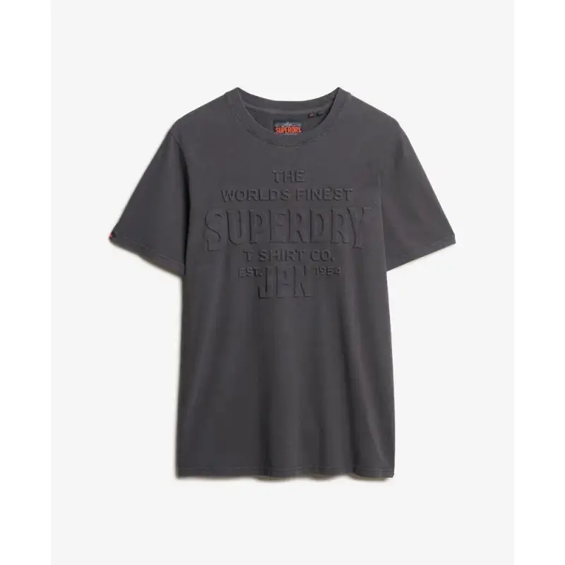 T-shirt con logo in rilievo Superdry