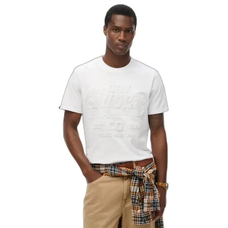 T-shirt con logo in rilievo Superdry