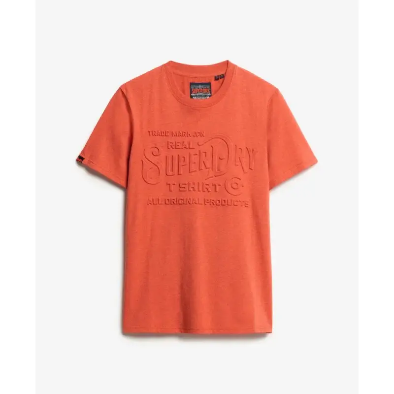 T-shirt con logo in rilievo Superdry