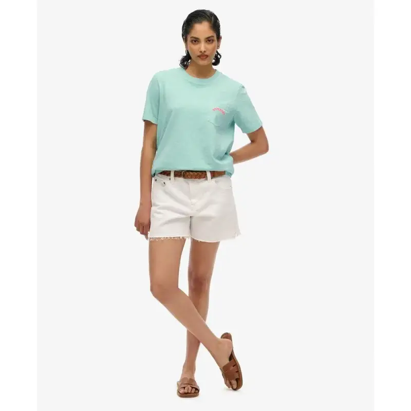 T-shirt da donna con taschino Superdry Garment Dye Essential