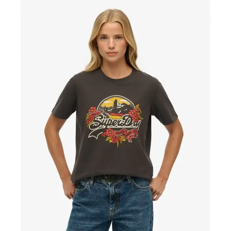 T-shirt floreale donna Superdry