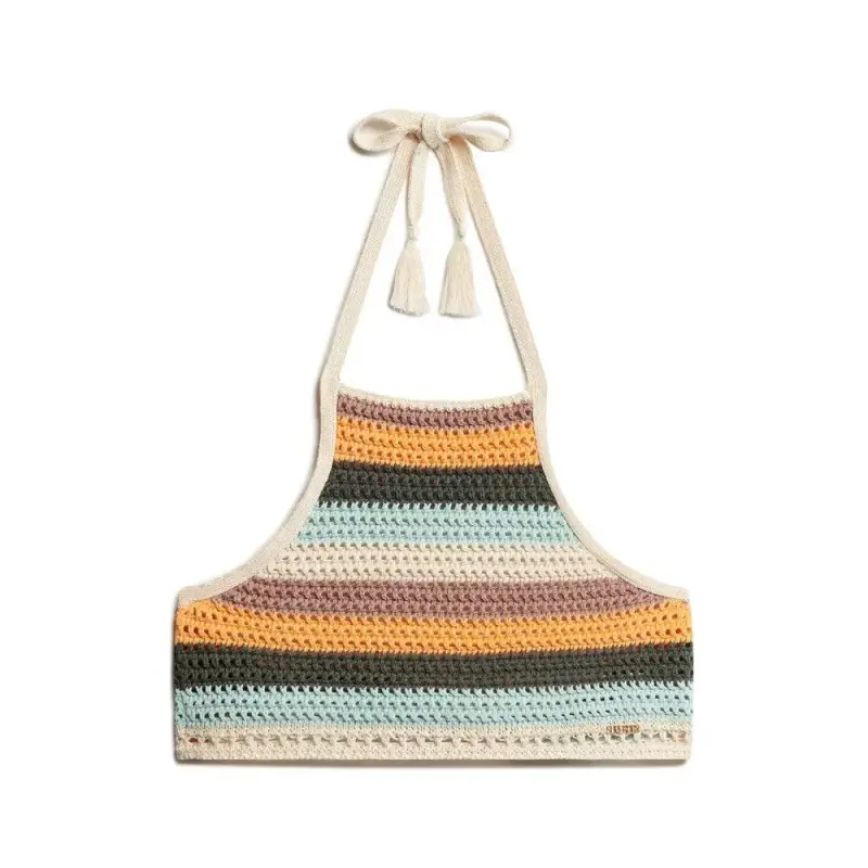 Top corto senza maniche in crochet donna Superdry