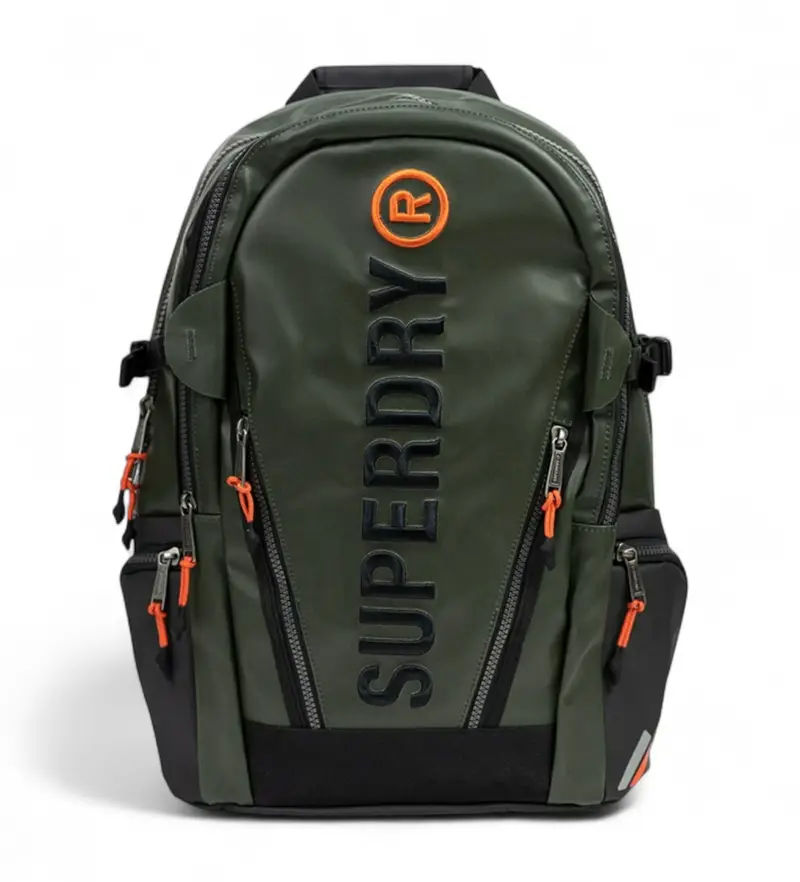 unisex. W9110342A Zaino in tela cerata verde (OSFA), Casual, Poliestere