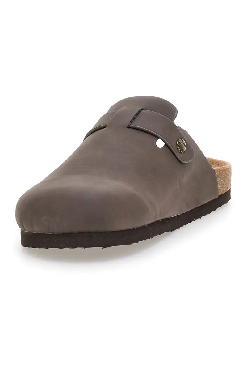 Ciabatte marroni con fibbia e sottopiede in vera pelle Superga S11U700 [MARRONE] miniatura 3