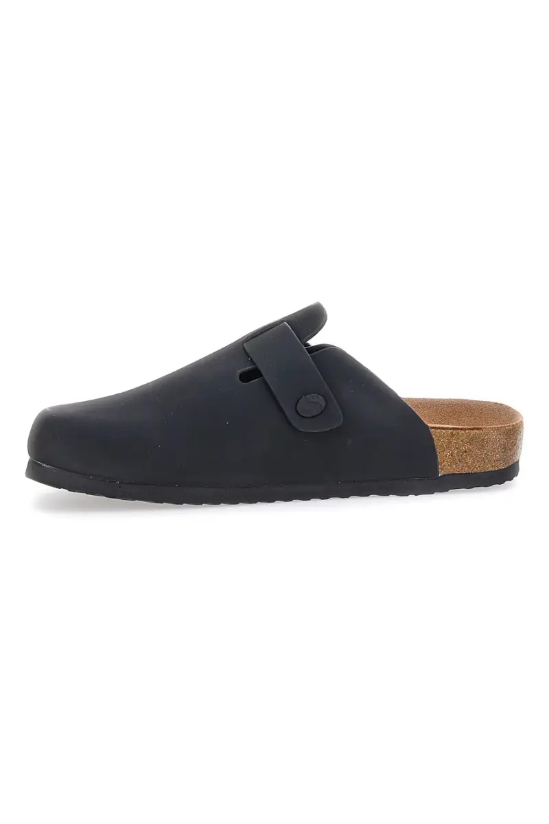 Ciabatte nere con fibbia e sottopiede in vera pelle Superga S11U700 [NERO] miniatura 4