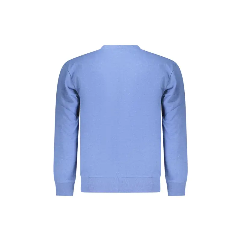 Felpa Maniche Lunghe Uomo Azzurra Stampa Azzurro miniatura 2