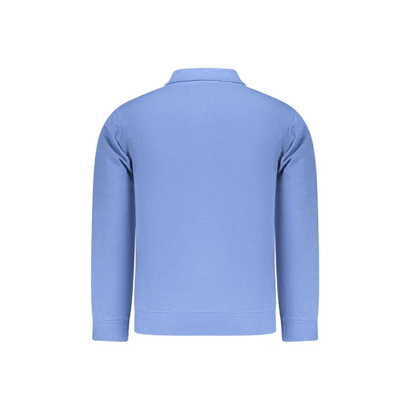 Felpa Maniche Lunghe Uomo Azzurra Stampa Azzurro miniatura 2