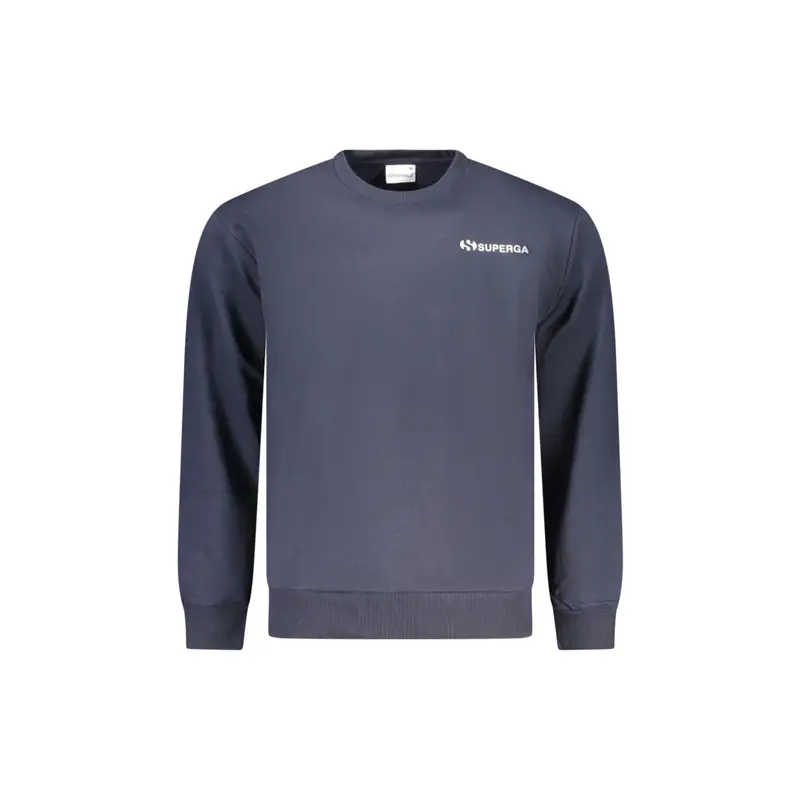 Felpa Maniche Lunghe Uomo Blu Stampa