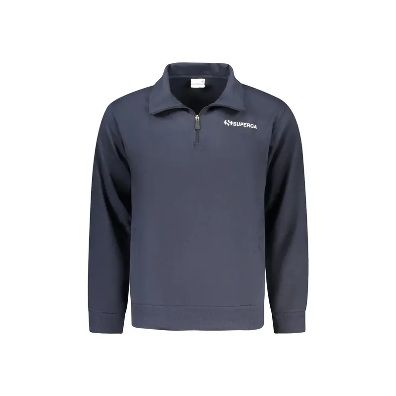 Felpa Maniche Lunghe Uomo Blu Stampa