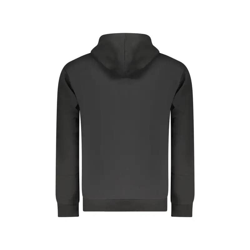 Felpa Maniche Lunghe Uomo Nera Stampa Logo Nero miniatura 2