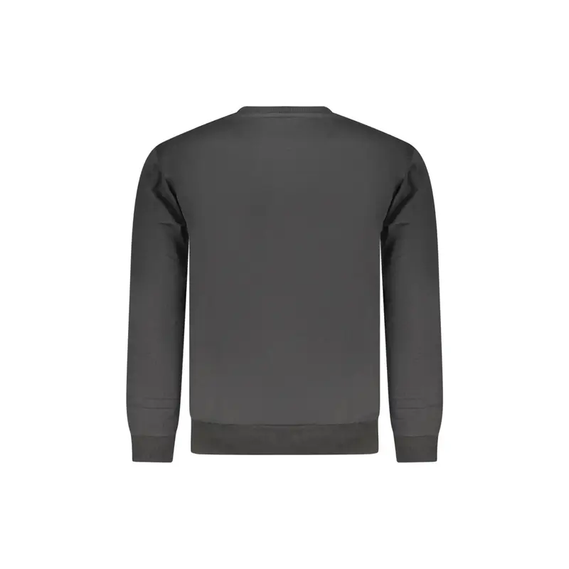 Felpa Maniche Lunghe Uomo Nera Stampa Logo Nero miniatura 2