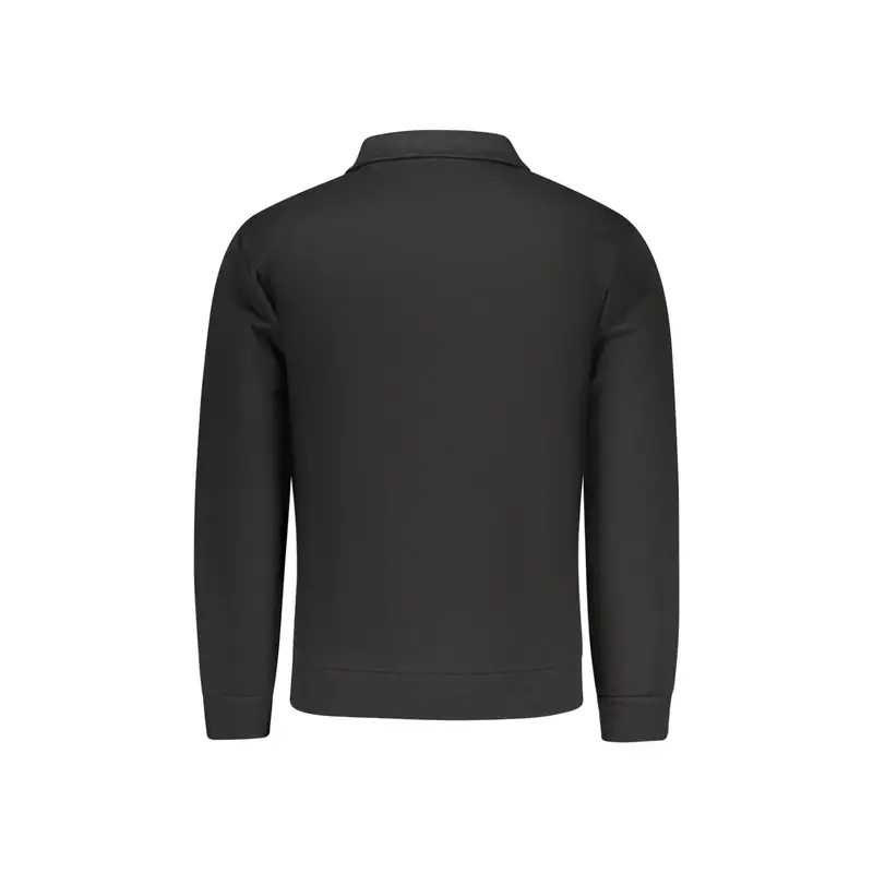 Felpa Maniche Lunghe Uomo Nera Stampa Logo Nero miniatura 2