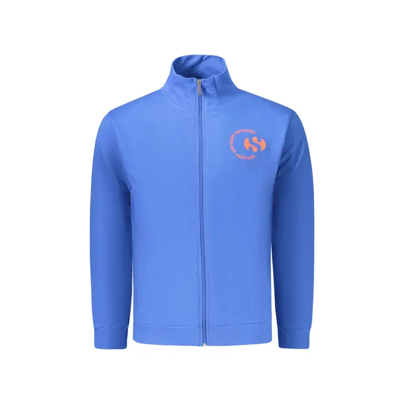 Felpa Tuta Sportiva Uomo Blu Stampa in Rilievo miniatura 3