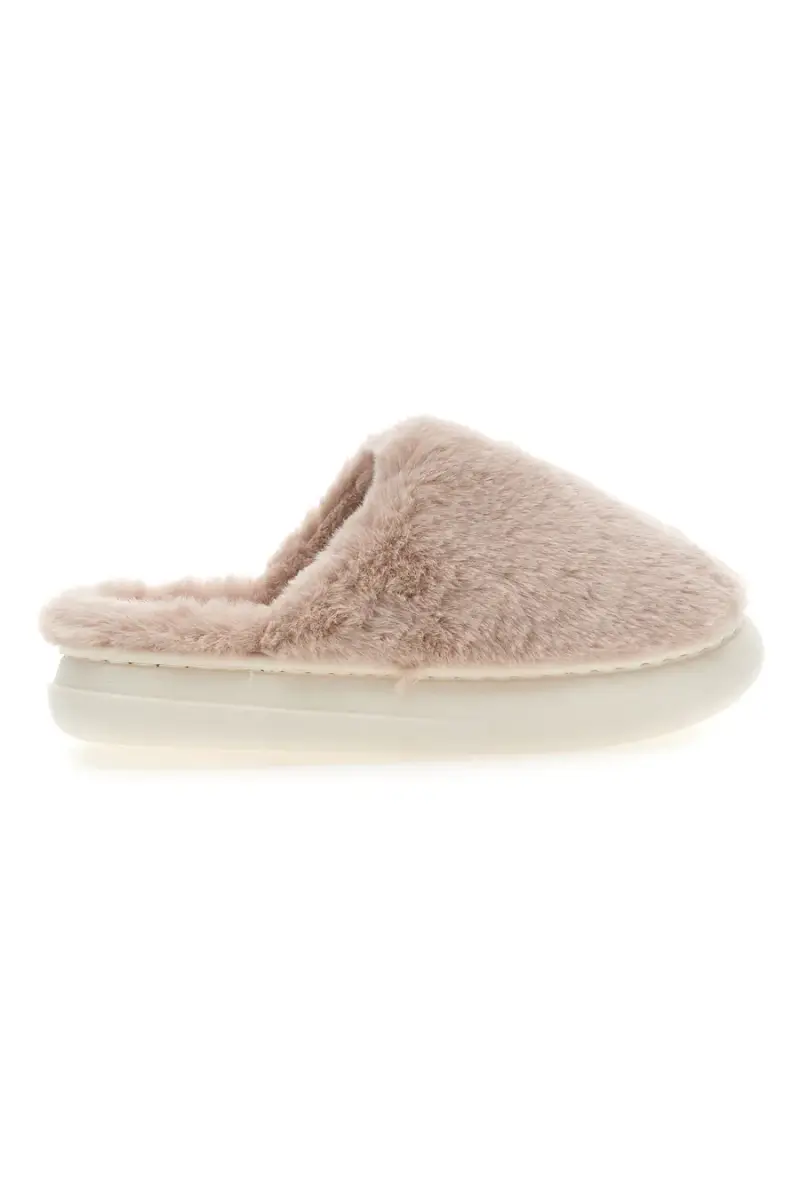 Pantofole rosa in tessuto effetto peluche Superga S45U866 [BEIGE]