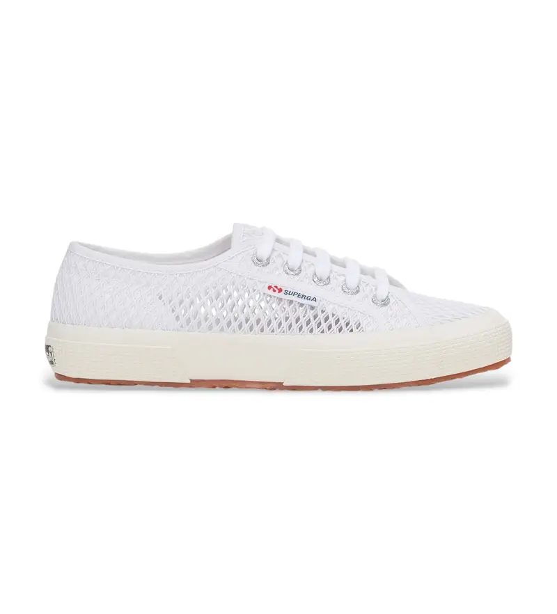 per donna S2135GW 2750 Sneakers bianche in rete (38), Bianco, Basso, Stringhe, Casual Naturale