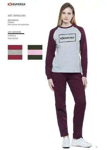 Pigiama donna in jersey di cotone caldo Superga SW25785