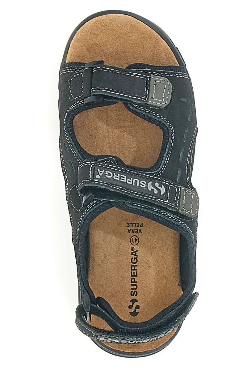 Sandali neri sportivi con strappi Superga S86U292 [NERO] miniatura 3