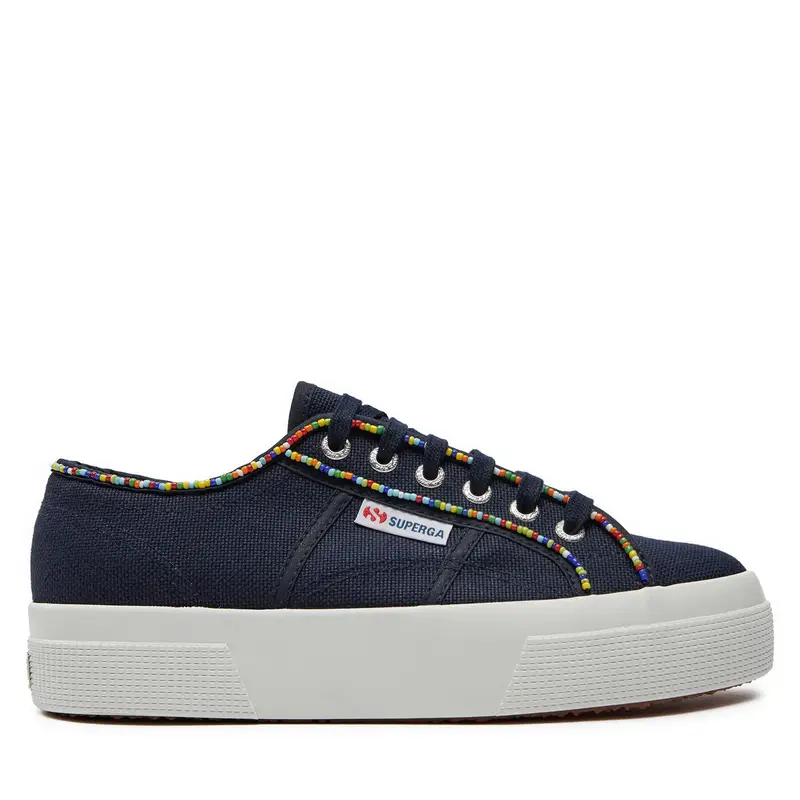 Scarpe sportive Superga Multicolor Beads 2740 S4131FW Blu scuro