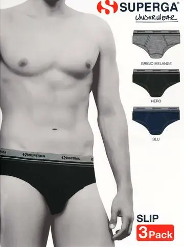 SLIP UOMO IN COTONE ELASTICIZZATO SUPERGA 357- 3 CAPI