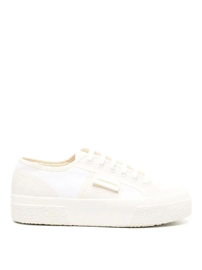 Sneakers in cotone Bianco