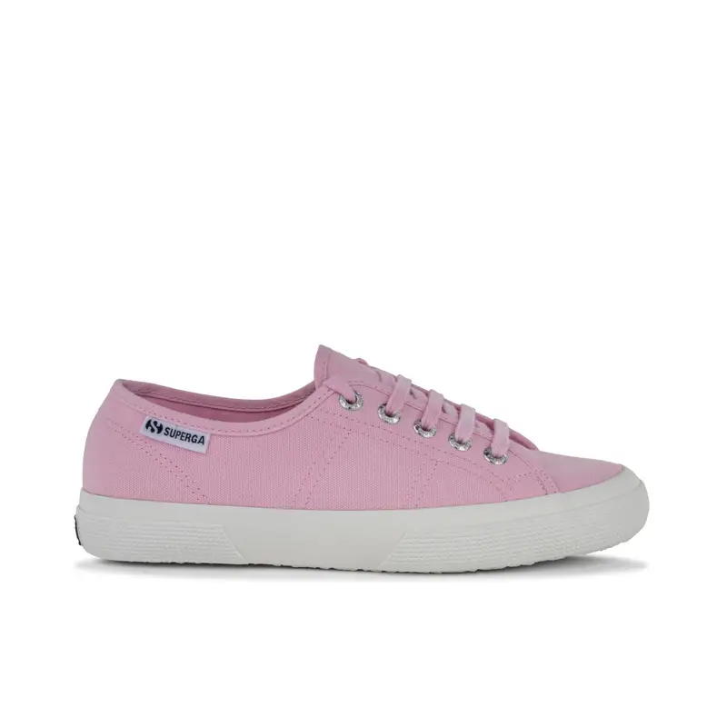 Sneakers rosa da donna in tessuto con lacci