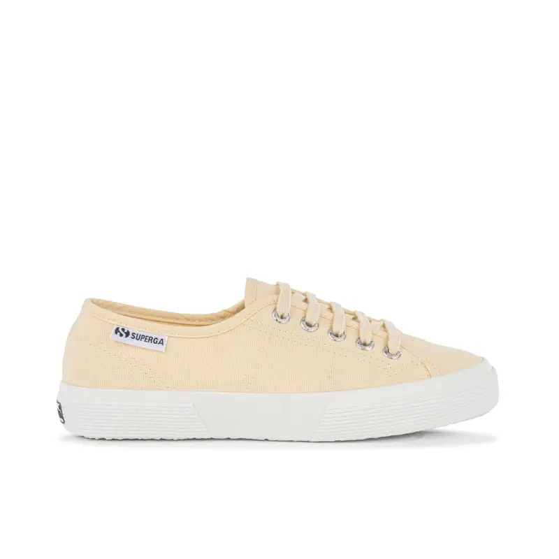 Sneakers tennis beige in tessuto da donna