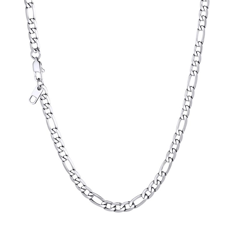 SUPLIGHT Collana Uomo Acciaio Maglia Figaro