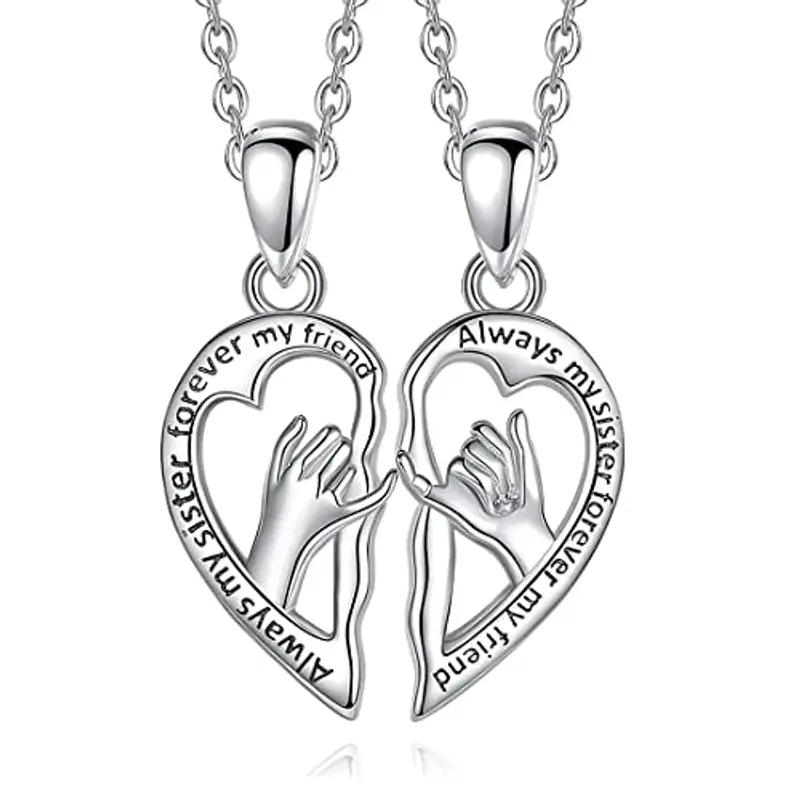 SURALIN 2PCS Collana Amicizia Set Collana Bff Collane per Bff Collane per Migliori Amiche Collana Bambina Regalo