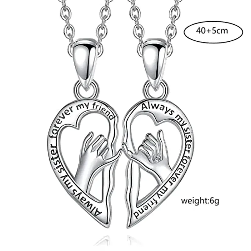 SURALIN 2PCS Collana Amicizia Set Collana Bff Collane per Bff Collane per Migliori Amiche Collana Bambina Regalo miniatura 2