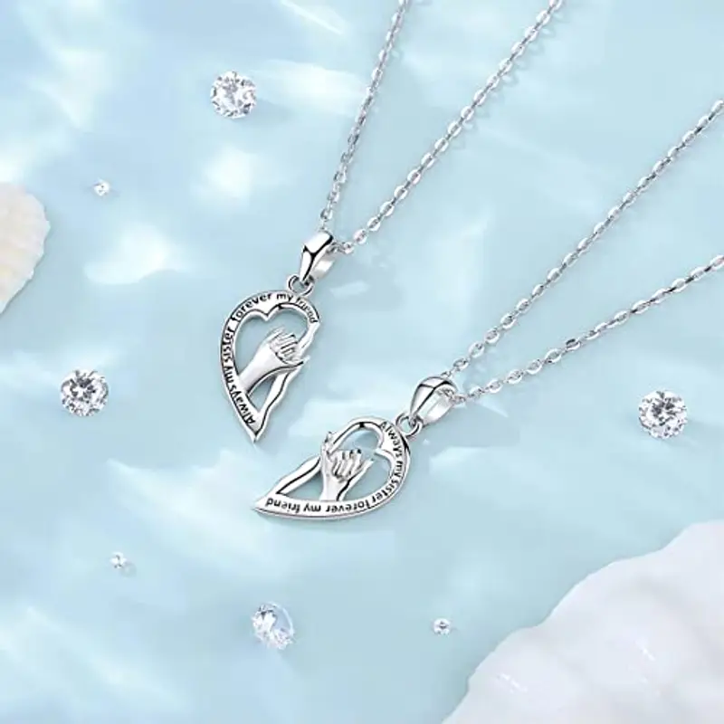 SURALIN 2PCS Collana Amicizia Set Collana Bff Collane per Bff Collane per Migliori Amiche Collana Bambina Regalo miniatura 3