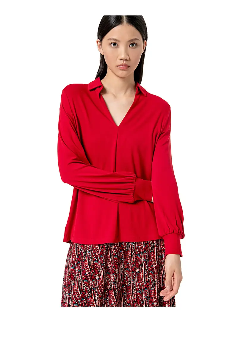 Surkana T-shirt Donna Rosso 925003 miniatura 2