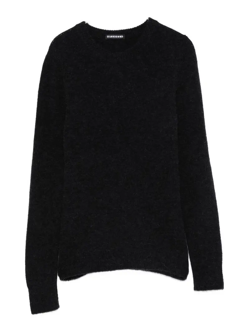 Maglione Girocollo In Lana Blu