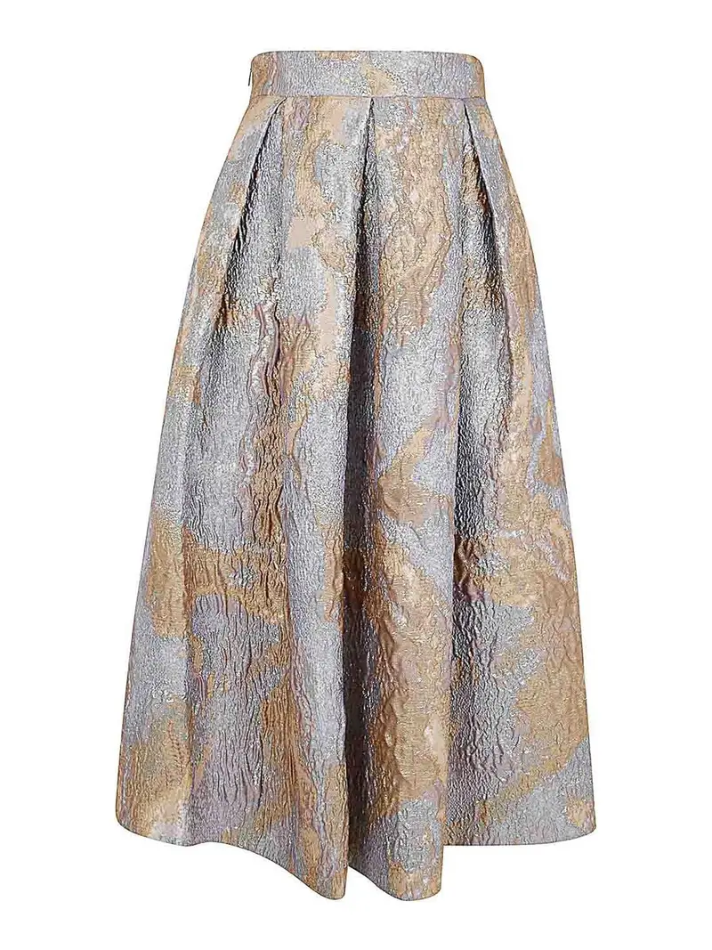 Rock Falten lungo fantasia Marrone