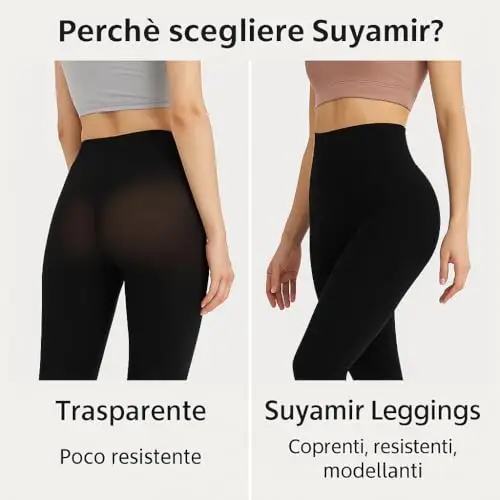 Suyamir Leggings Donna Nero 3286033 miniatura 3