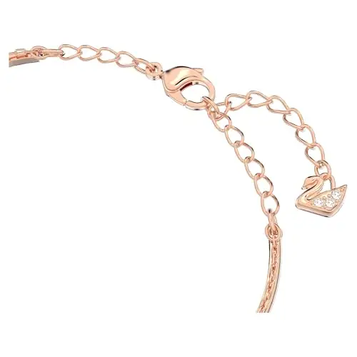 Swarovski Bracciale Rigido Ginger, Bianco, Placcato Oro Rosa miniatura 3